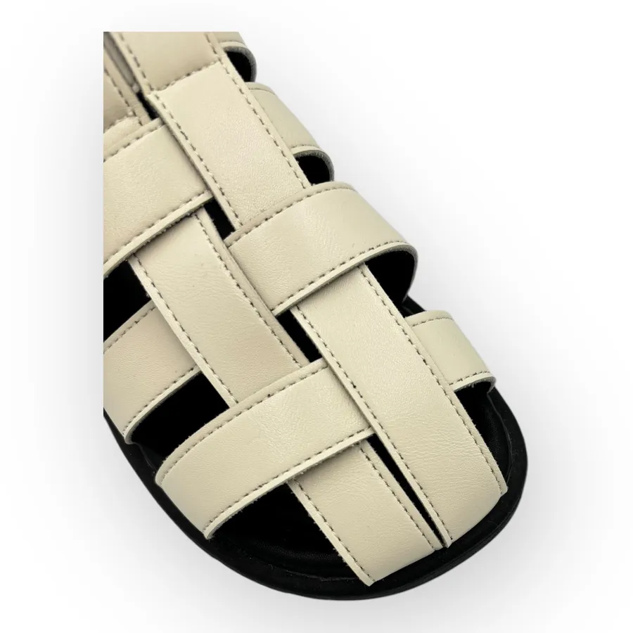 Dép Sandal Nữ TGG X326-1 Màu Trắng Da Trơn Size 35