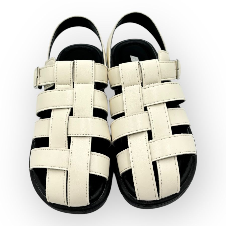 Dép Sandal Nữ TGG X326-1 Màu Trắng Da Trơn Size 36