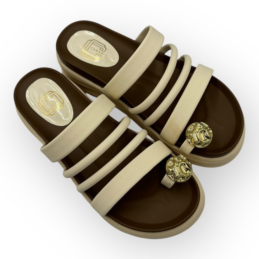 Dép Xỏ Ngón Nữ TGG 257221 Màu Nâu Da Mềm Size 36