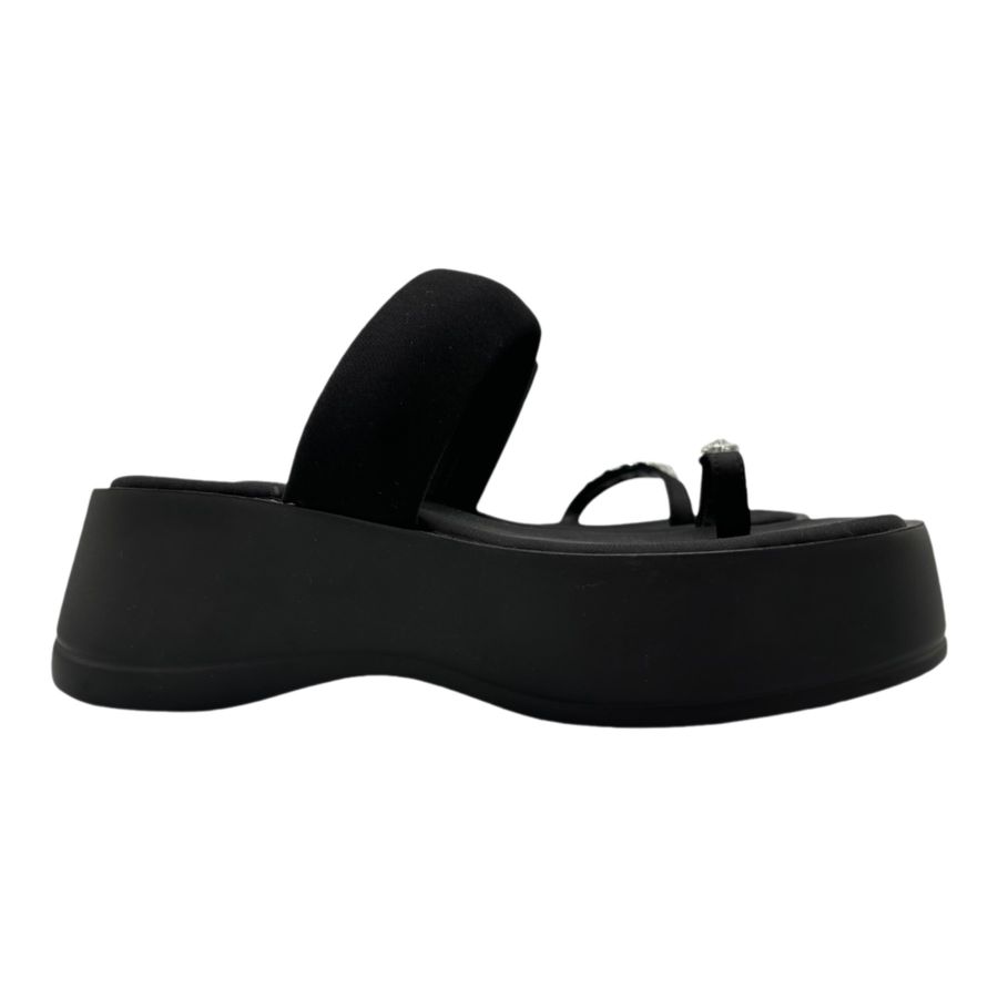 Dép Xỏ Ngón Nữ TGG F680-2 Màu Đen Da Mềm Size 37