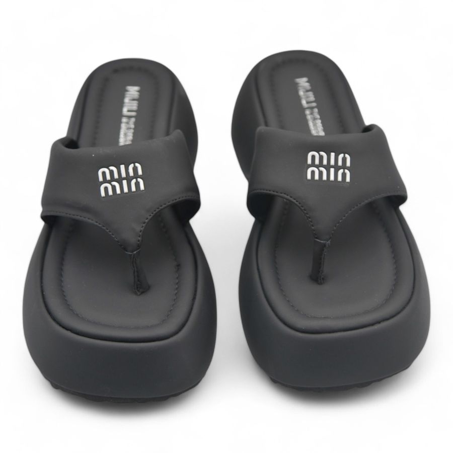 Dép Xỏ Ngón Nữ TGG R378-6 Màu Đen Da Pu Size 35