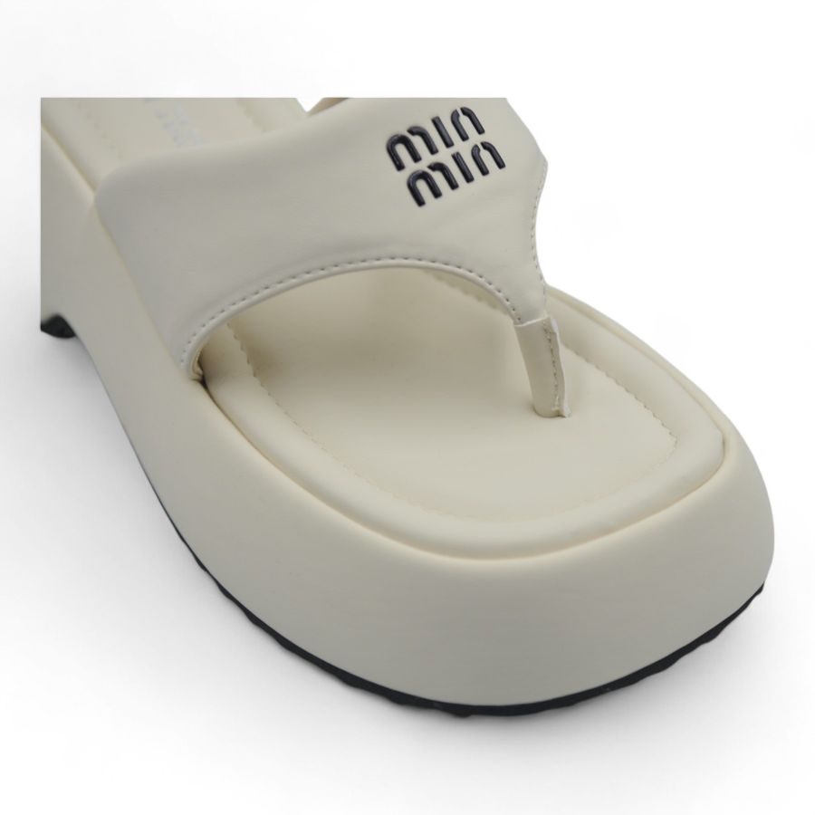 Dép Xỏ Ngón Nữ TGG R378-6 Màu Trắng Da Pu Size 36