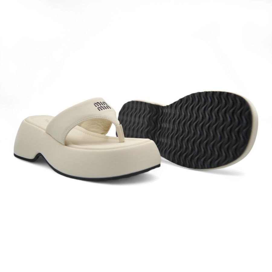 Dép Xỏ Ngón Nữ TGG R378-6 Màu Trắng Da Pu Size 36