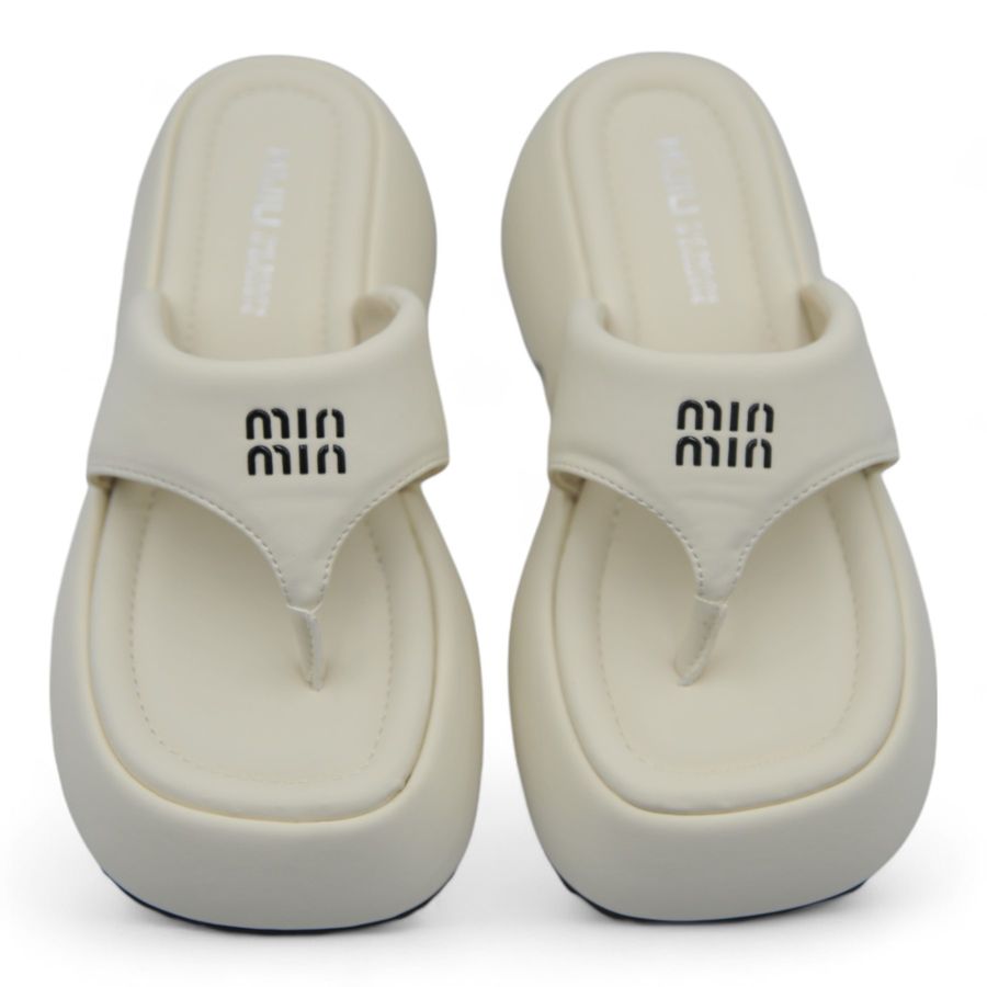 Dép Xỏ Ngón Nữ TGG R378-6 Màu Trắng Da Pu Size 36