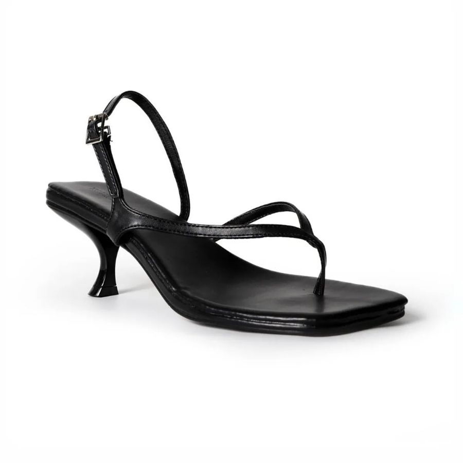 Dép Xỏ Ngón Nữ TGG ST21-16 Màu Đen Da Mềm Size 37