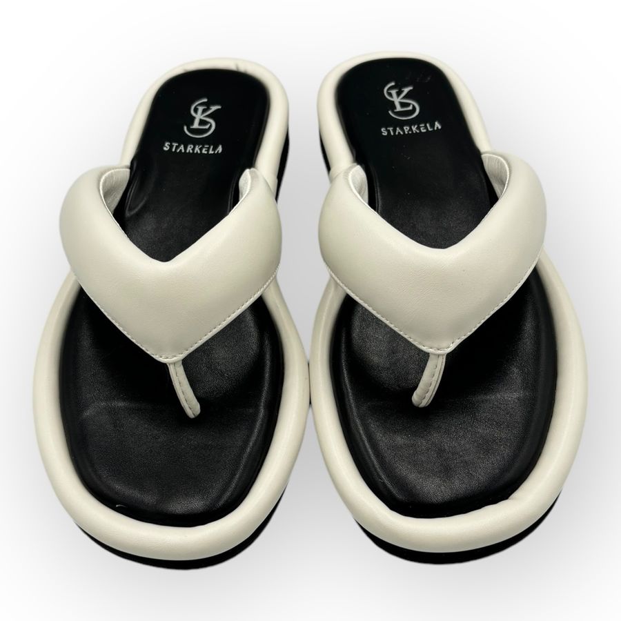 Dép Xỏ Ngón Nữ TGG SW9933 Màu Trắng Da Trơn Size 37