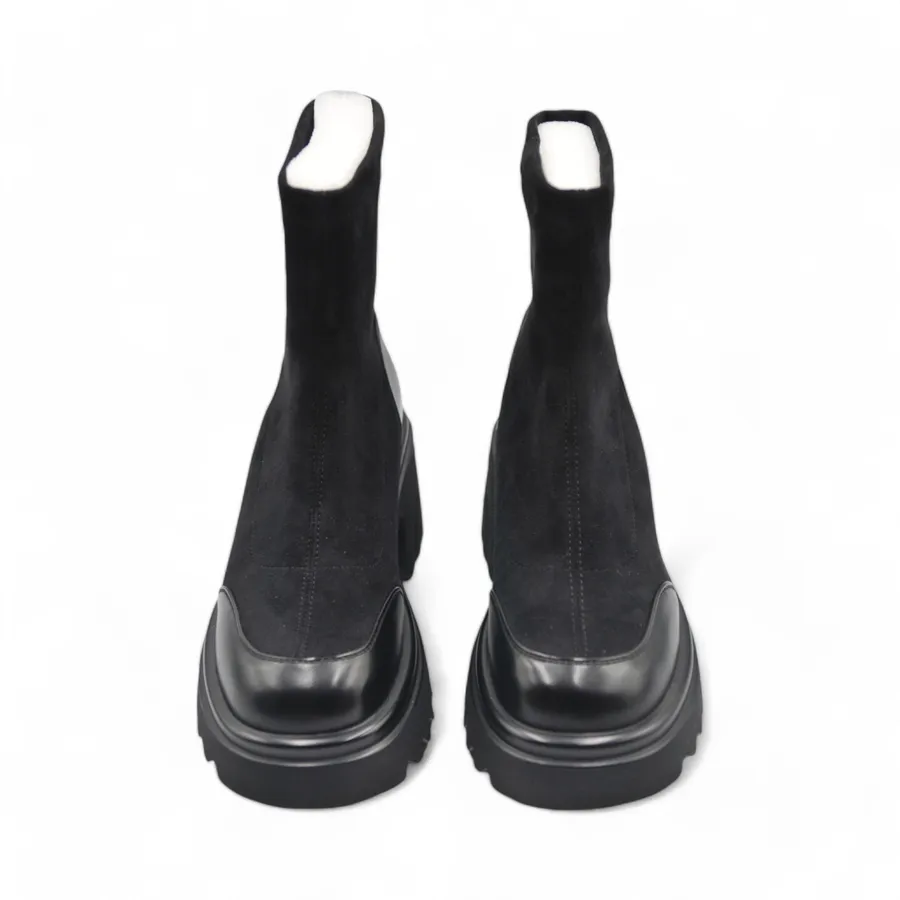 Giày Boots Cổ Thấp Nữ TGG 980-1 Màu Đen Da Lộn Size 36