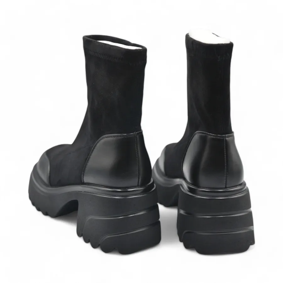 Giày Boots Cổ Thấp Nữ TGG 980-1 Màu Đen Da Lộn Size 36