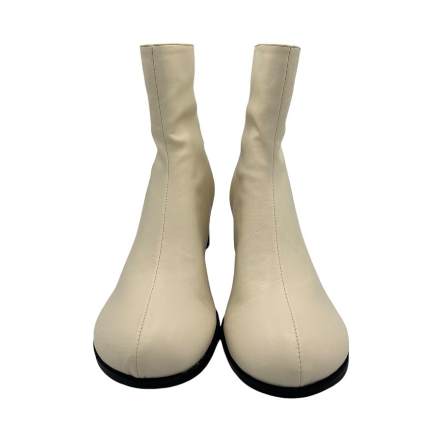 Giày Boots Cổ Thấp Nữ TGG SW6655 Màu Trắng Da Trơn Size 39
