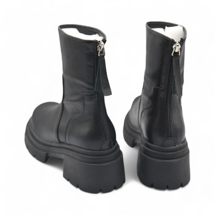 Giày Boots Nữ TGG 833-3 Màu Đen Da Lì Size 38