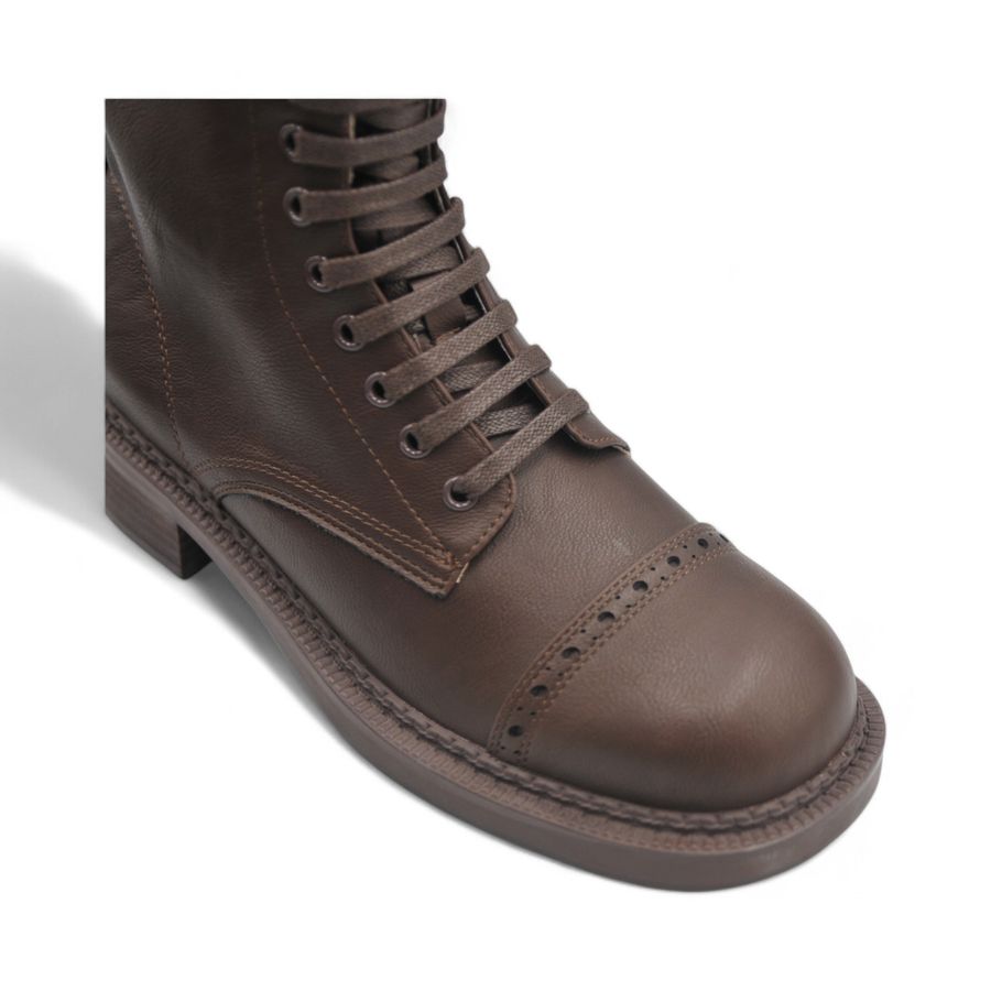 Giày Boots Nữ TGG SW6653 Màu Nâu Da PU Size 37