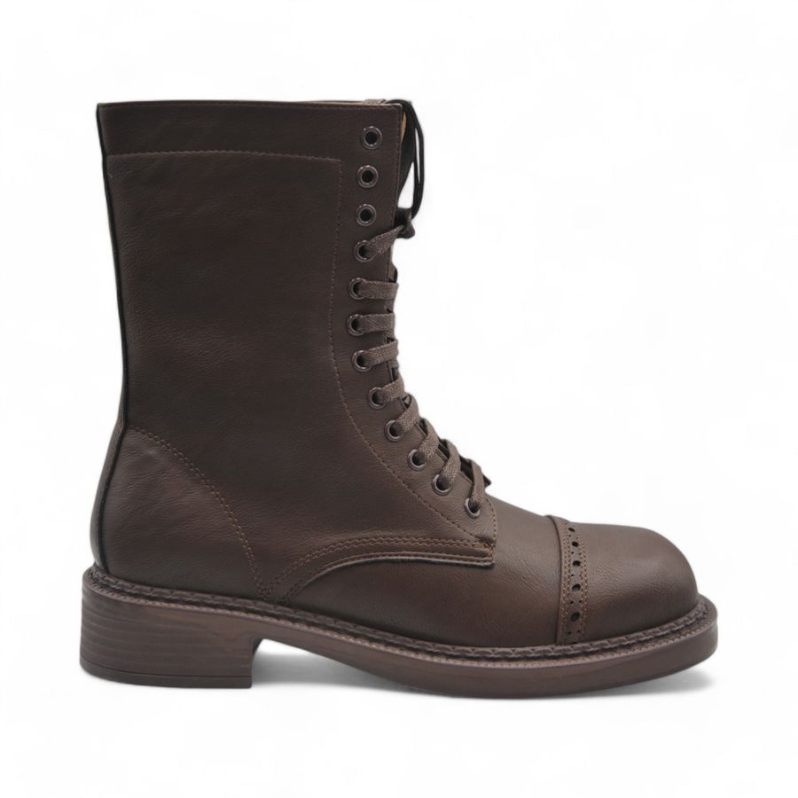 Giày Boots Nữ TGG SW6653 Màu Nâu Da PU Size 37