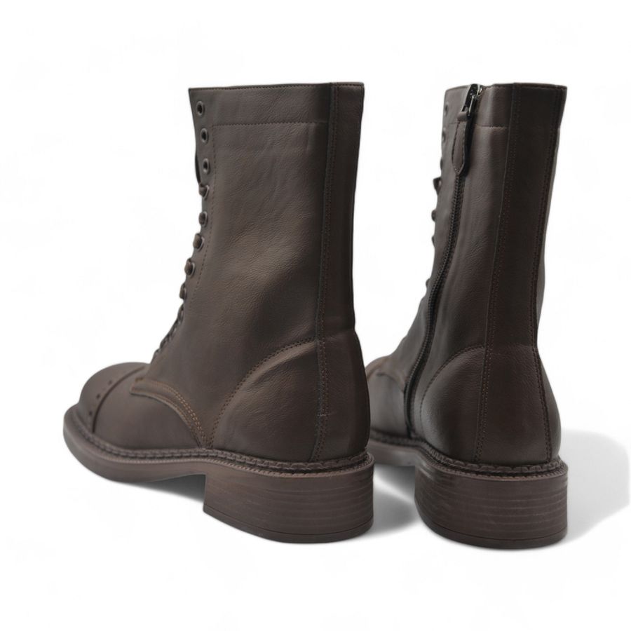 Giày Boots Nữ TGG SW6653 Màu Nâu Da PU Size 39