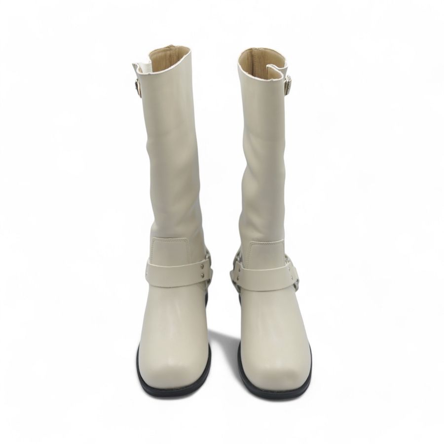 Giày Boots Nữ TGG SW8-802 Màu Trắng Da Mềm Size 36