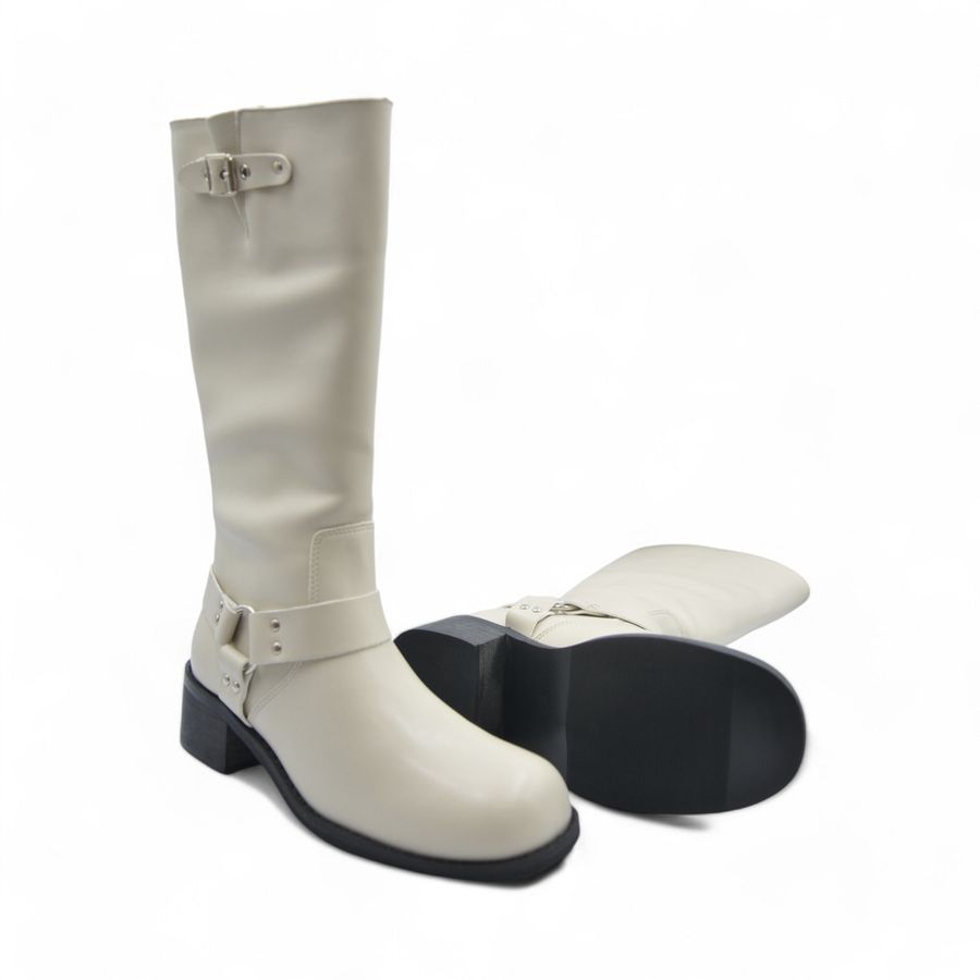 Giày Boots Nữ TGG SW8-802 Màu Trắng Da Mềm Size 36