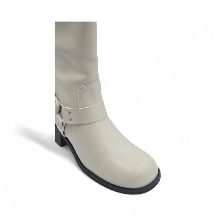 Giày Boots Nữ TGG SW8-802 Màu Trắng Da Mềm Size 36