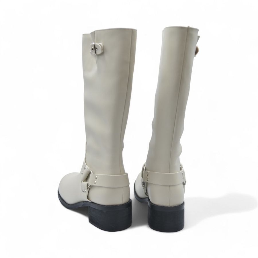 Giày Boots Nữ TGG SW8-802 Màu Trắng Da Mềm Size