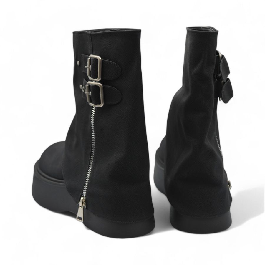 Giày Boots Nữ TGG UN7088-2 Màu Đen Da Sần Size 38