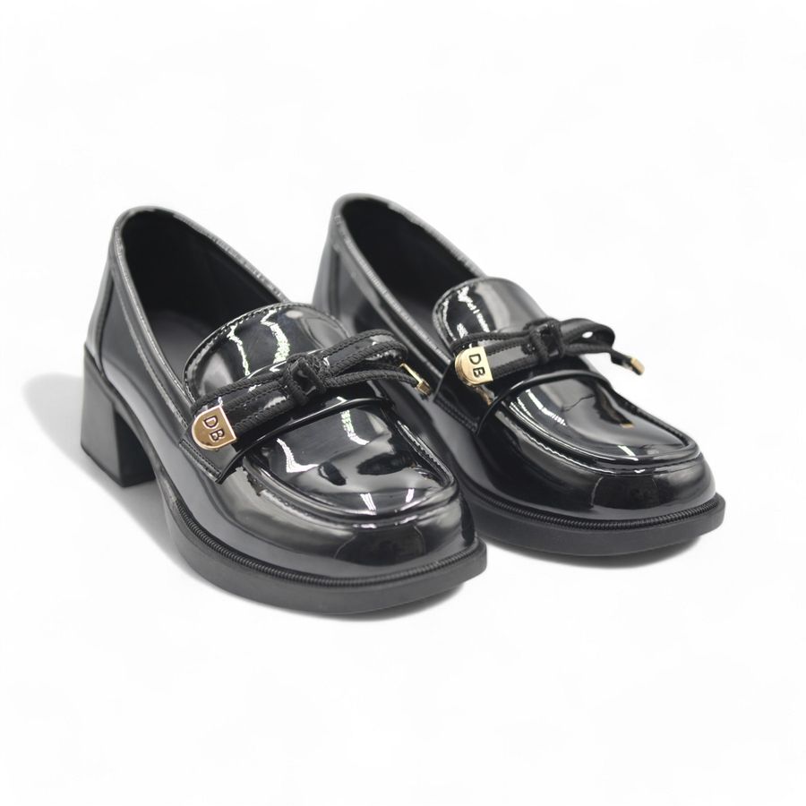 Giày Búp Bê Nữ TGG 6127-3 Da Bóng Màu Đen Size 38