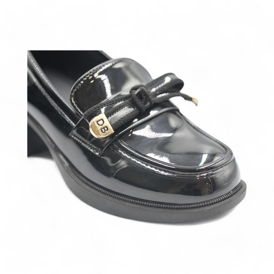 Giày Búp Bê Nữ TGG 6127-3 Da Bóng Màu Đen Size 38