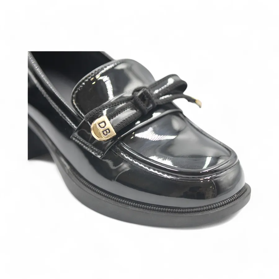 Giày Búp Bê Nữ TGG 6127-3 Da Bóng Màu Đen Size 39