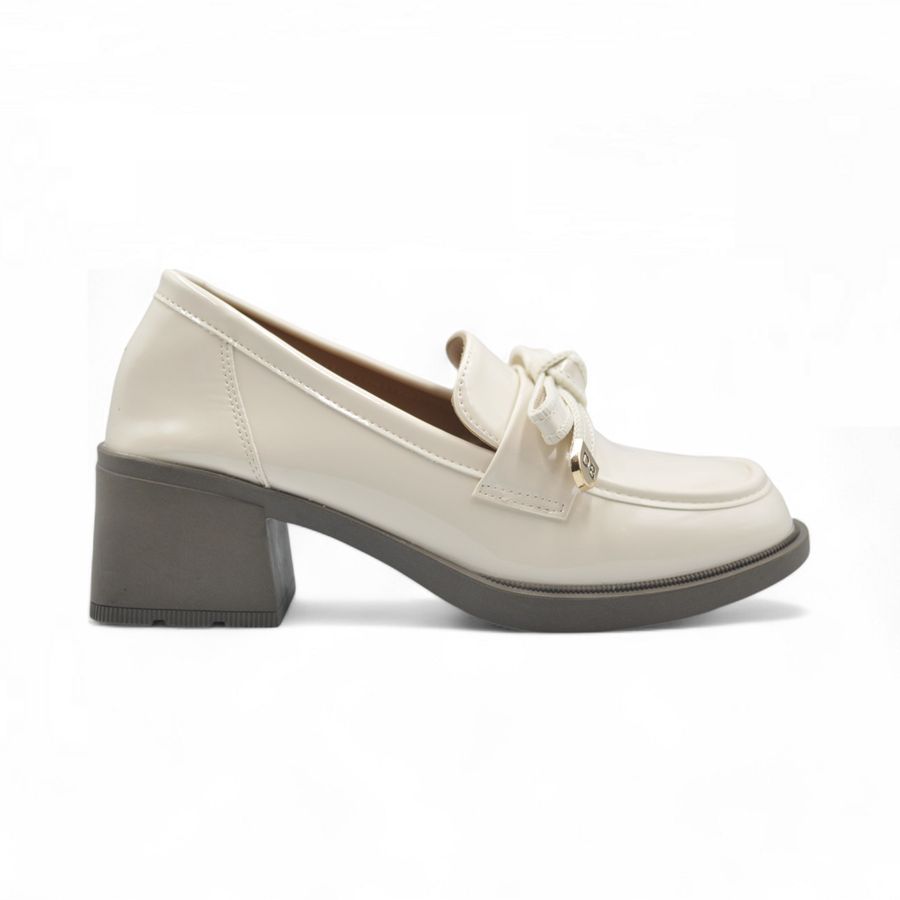 Giày Búp Bê Nữ TGG 6127-3 Da Bóng Màu Trắng Size 37