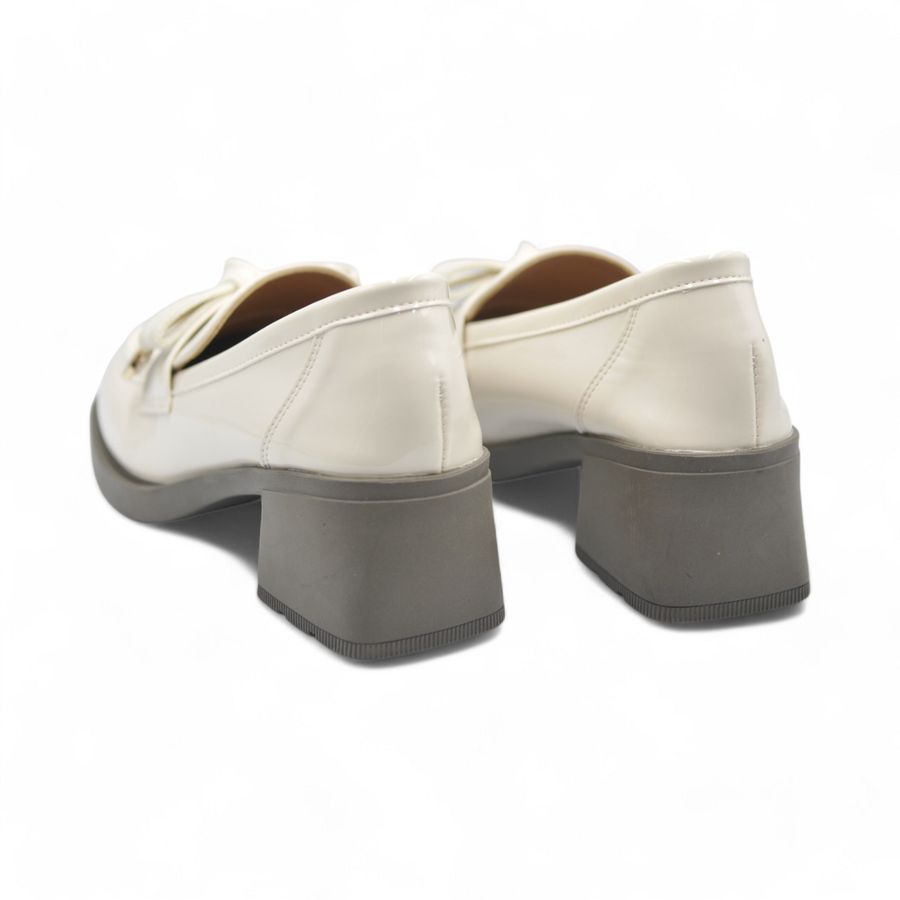 Giày Búp Bê Nữ TGG 6127-3 Da Bóng Màu Trắng Size 37