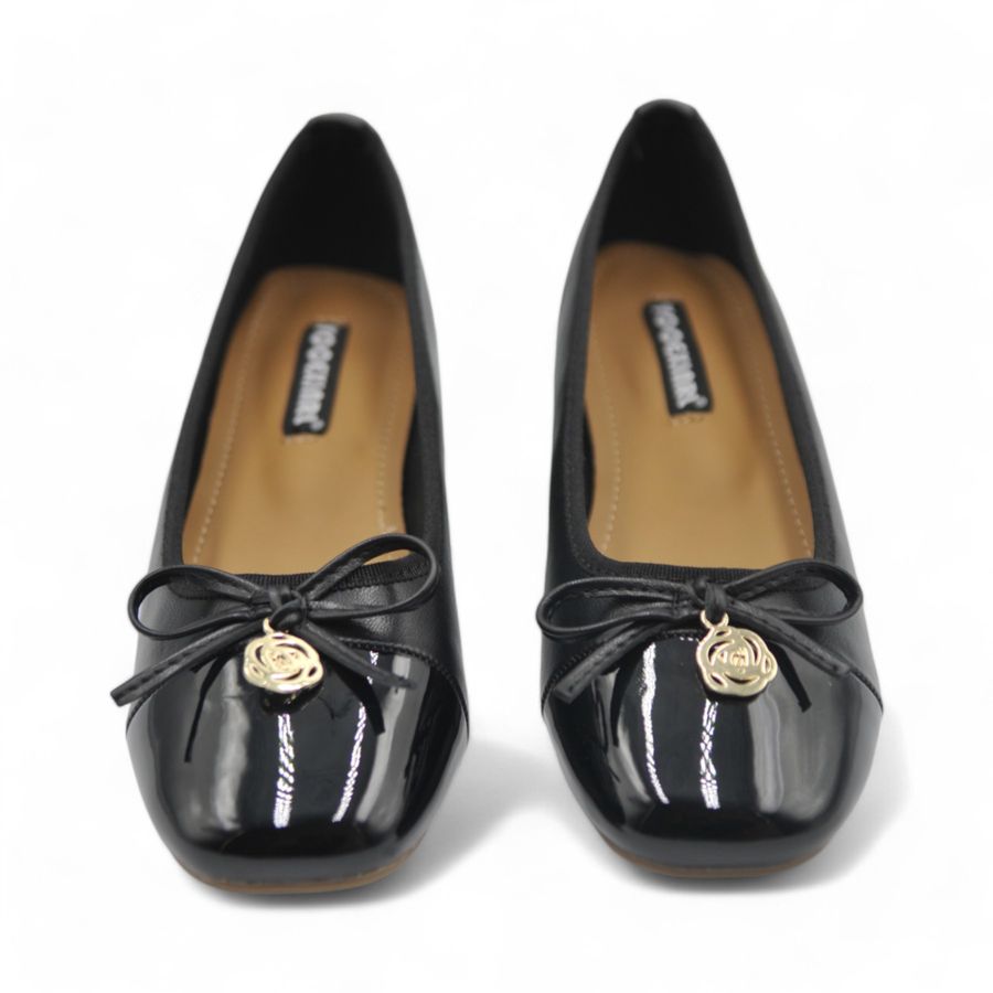 Giày Búp Bê Nữ TGG 616-613 Da Lì Màu Đen Size 36