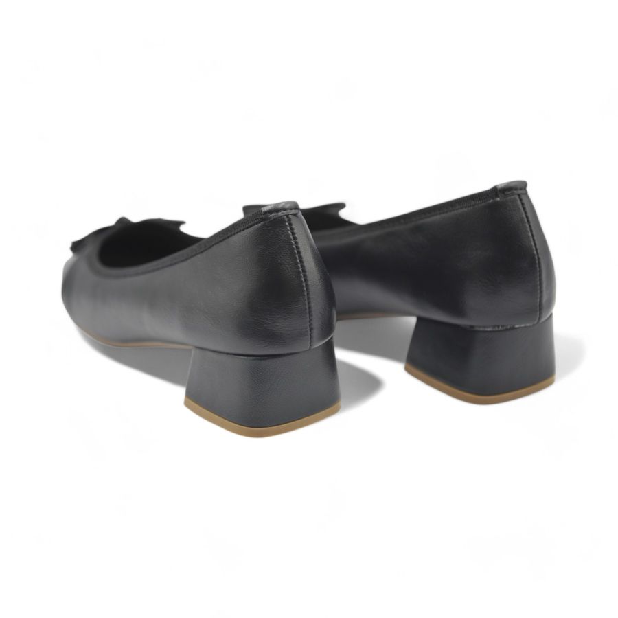 Giày Búp Bê Nữ TGG 616-613 Da Lì Màu Đen Size 37