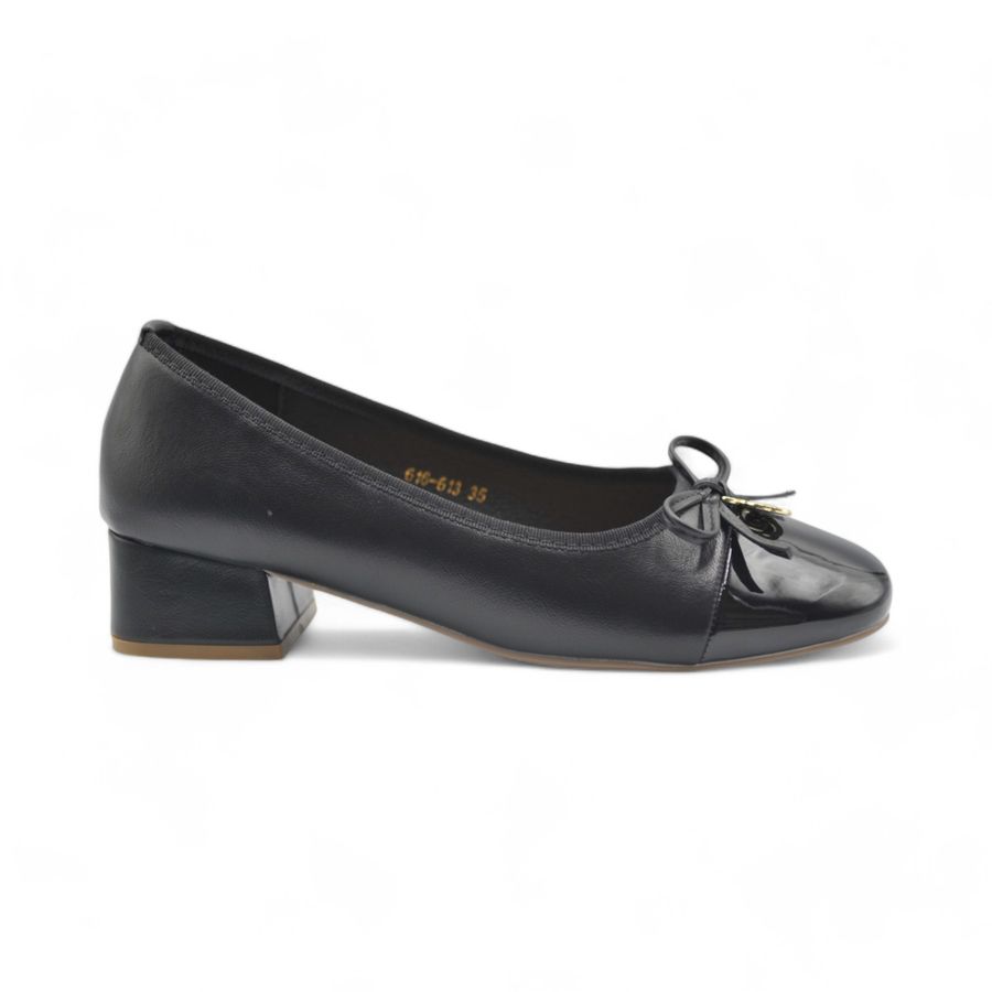 Giày Búp Bê Nữ TGG 616-613 Da Lì Màu Đen Size 37