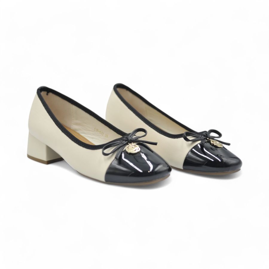 Giày Búp Bê Nữ TGG 616-613 Da Lì Màu Trắng Size 38