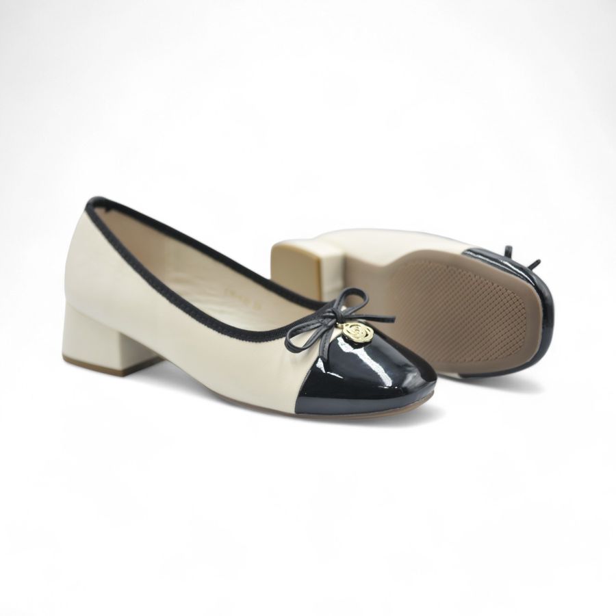 Giày Búp Bê Nữ TGG 616-613 Da Lì Màu Trắng Size 38