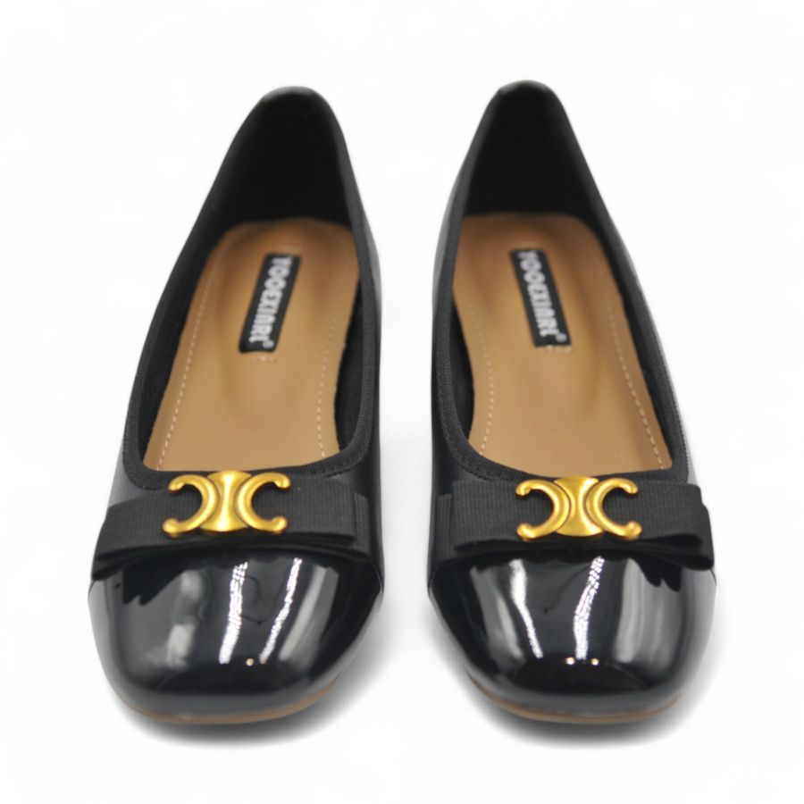 Giày Búp Bê Nữ TGG 616-763 Da Lì Màu Đen Size 35