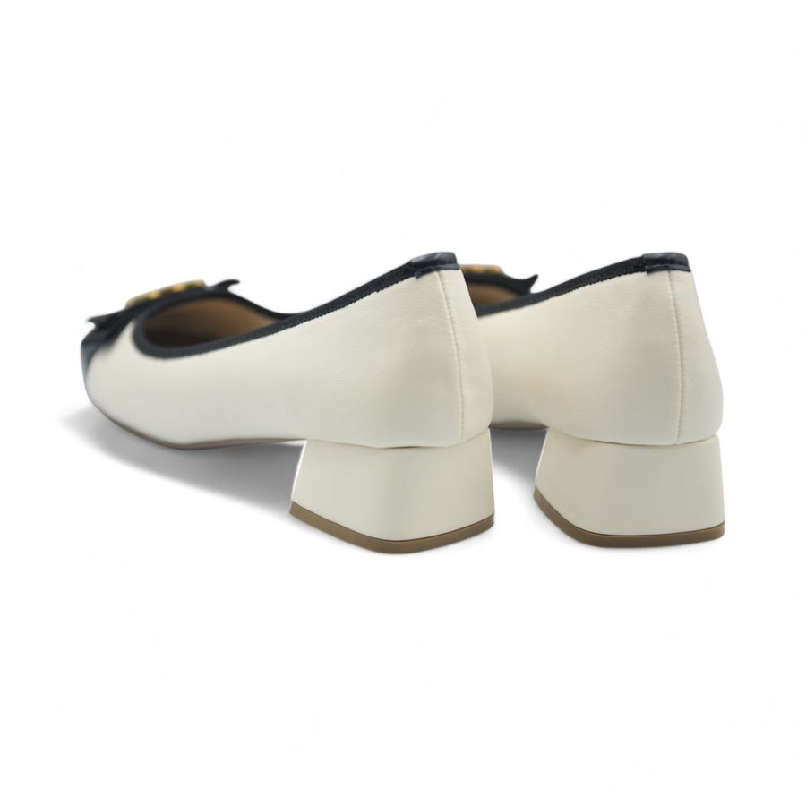 Giày Búp Bê Nữ TGG 616-763 Da Lì Màu Trắng Size 35
