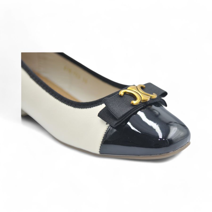 Giày Búp Bê Nữ TGG 616-763 Da Lì Màu Trắng Size 35