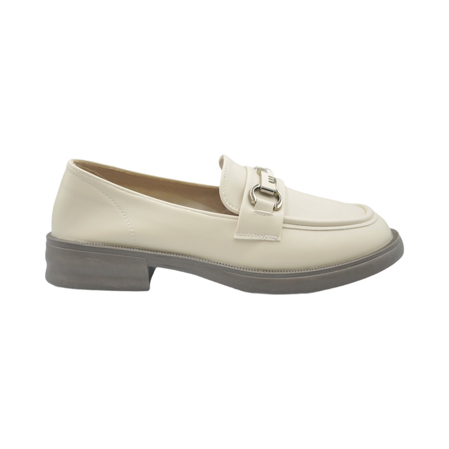 Giày Búp Bê Nữ TGG 9618 Da Lì Màu Be Size 35