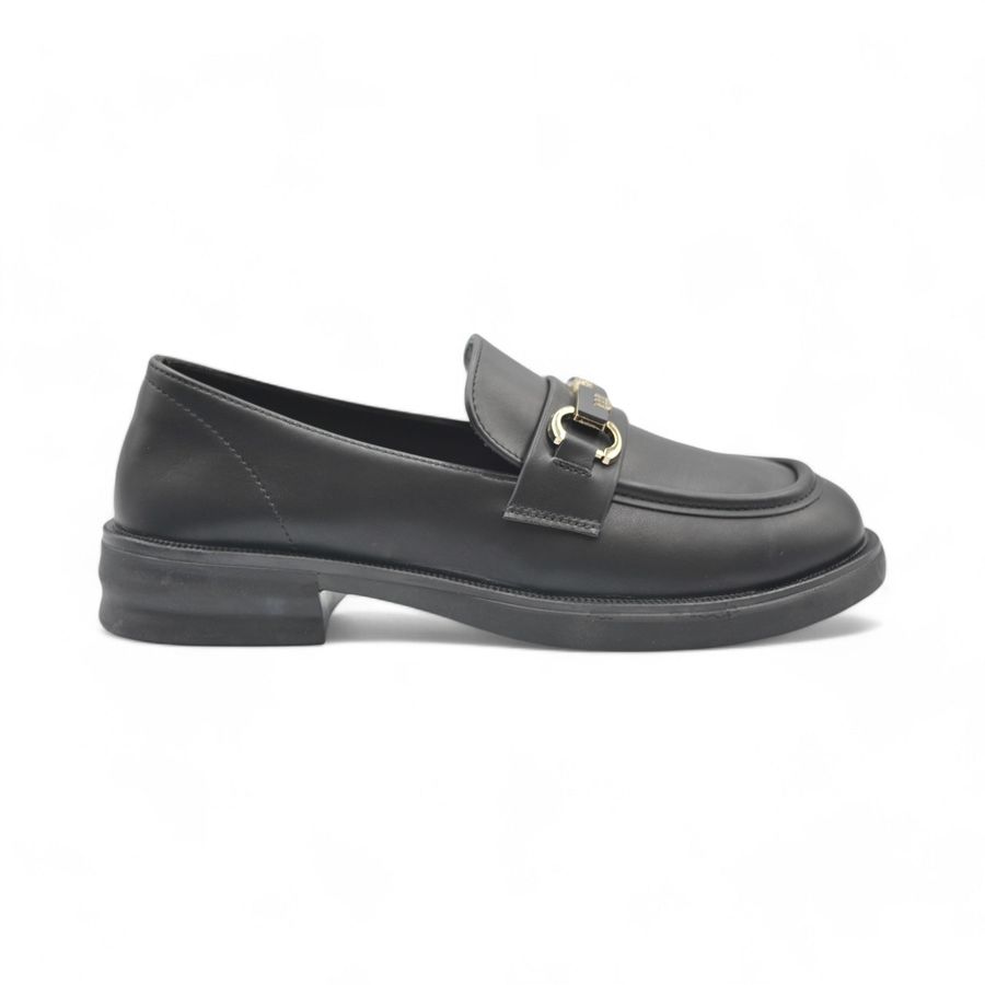 Giày Búp Bê Nữ TGG 9618 Da Lì Màu Đen Size 35