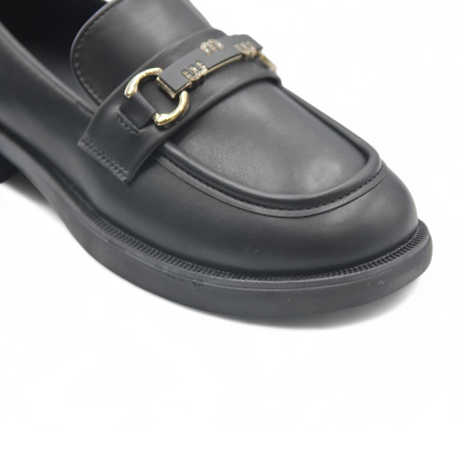 Giày Búp Bê Nữ TGG 9618 Da Lì Màu Đen Size 37