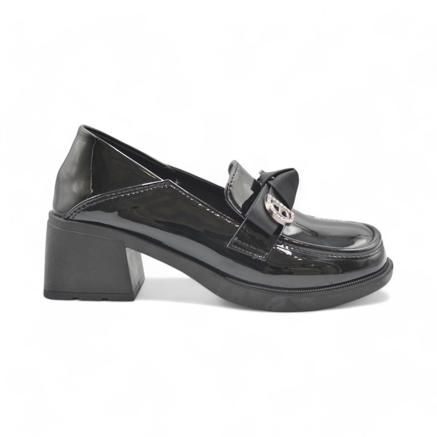 Giày Búp Bê Nữ TGG A2807 Da Bóng Màu Đen Size 39