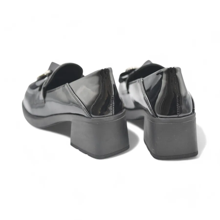 Giày Búp Bê Nữ TGG A2807 Da Bóng Màu Đen Size 39