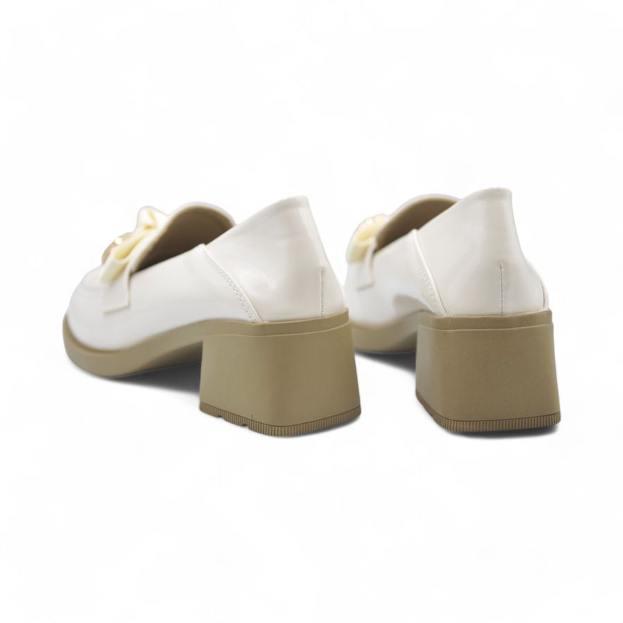 Giày Búp Bê Nữ TGG A2807 Da Bóng Màu Trắng Size 36