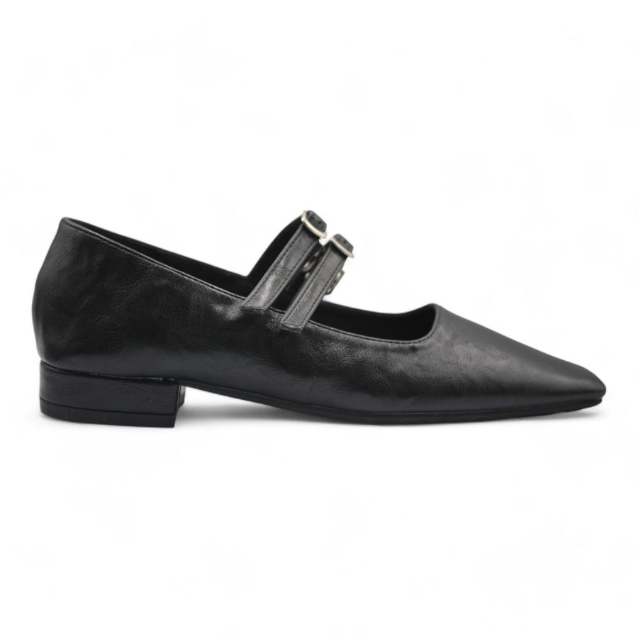 Giày Búp Bê Nữ TGG D211-35 Màu Đen Da Mềm Size 36