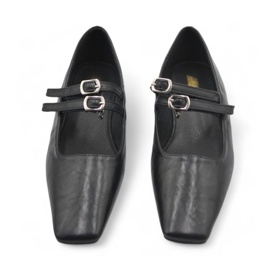 Giày Búp Bê Nữ TGG D211-35 Màu Đen Da Mềm Size 36