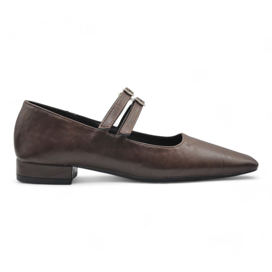 Giày Búp Bê Nữ TGG D211-35 Màu Nâu Da Mềm Size 38