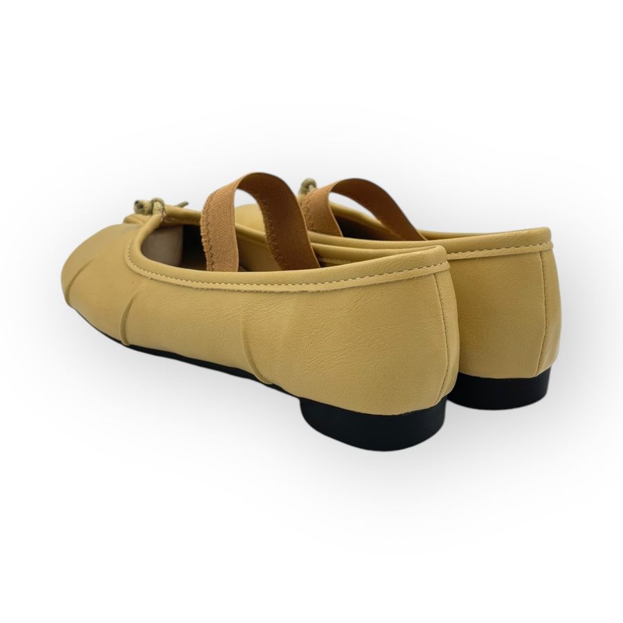 Giày Búp Bê Nữ TGG D5928-1 Màu Cà Phê Da Mềm Size 38