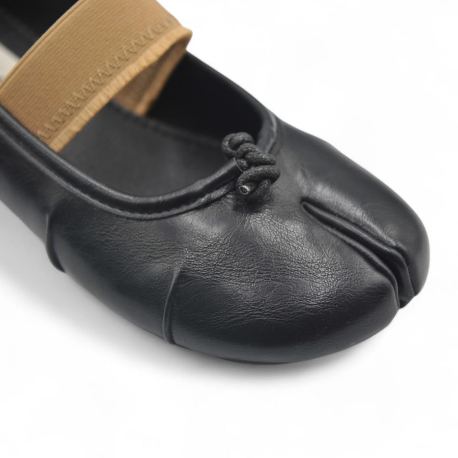 Giày Búp Bê Nữ TGG D5928-1 Màu Đen Da Mềm Size 35