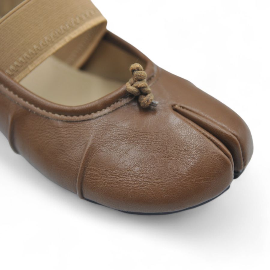 Giày Búp Bê Nữ TGG D5928-1 Màu Nâu Da Mềm Size 38