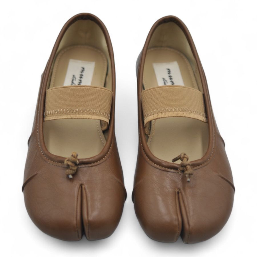 Giày Búp Bê Nữ TGG D5928-1 Màu Nâu Da Mềm Size 38