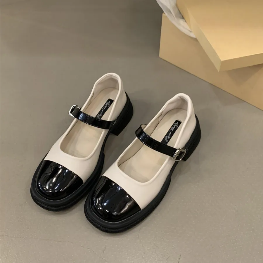 Giày Búp Bê Nữ TGG J248-1 Da Lì Màu Trắng Size 38