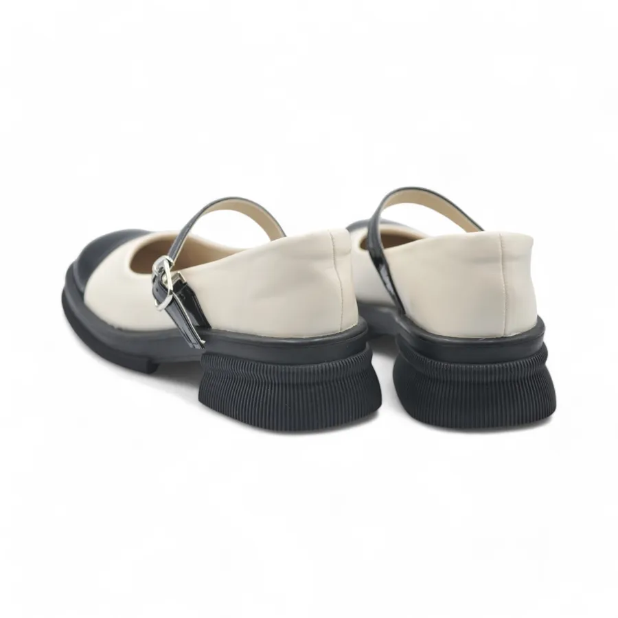 Giày Búp Bê Nữ TGG J248-1 Da Lì Màu Trắng Size 38